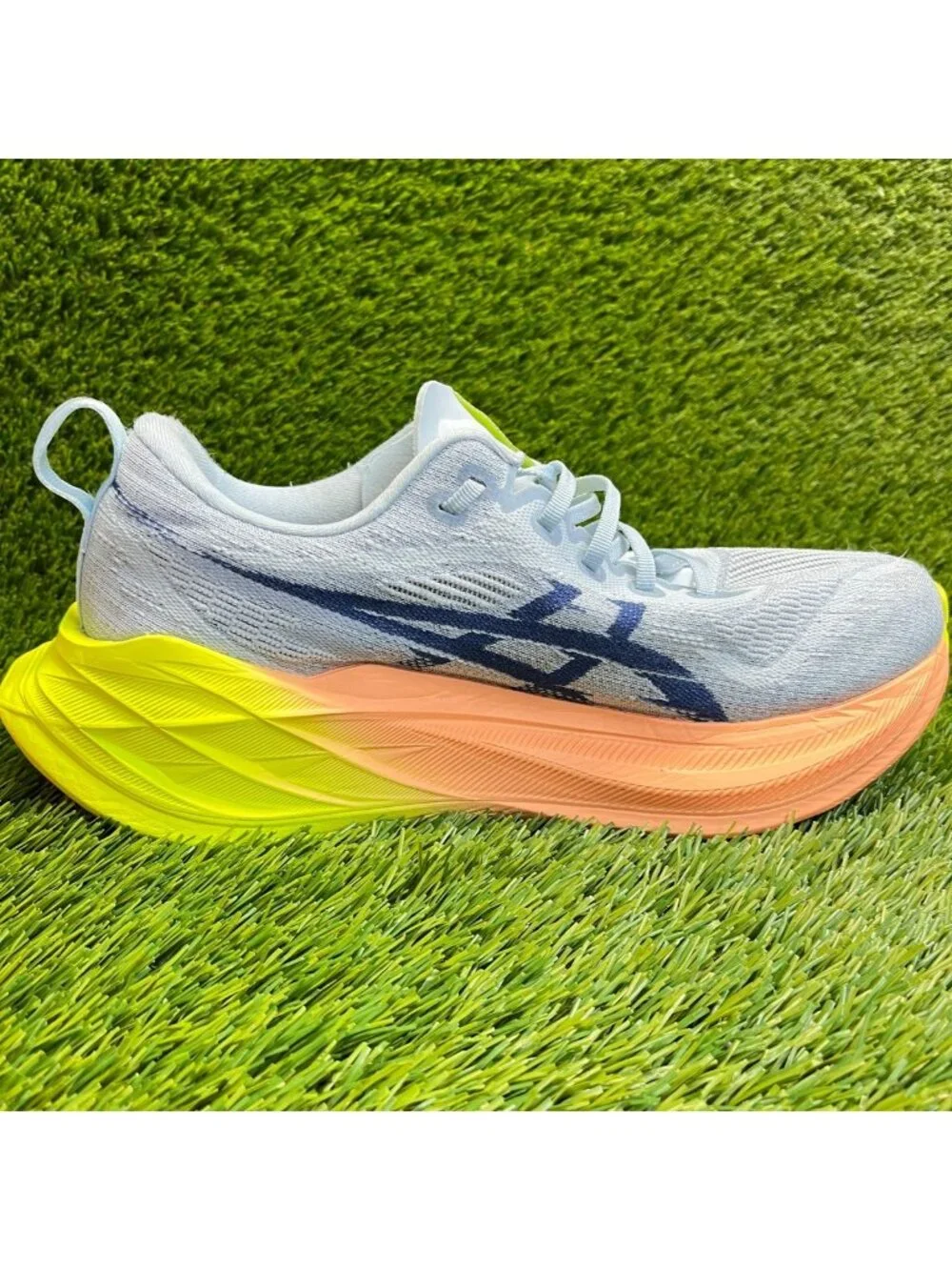 Asics Superblast 2 Paris Mens Size 9 Blue Orange Athletic Running Shoes Sneakers